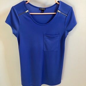 Express purple zipper top XS